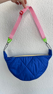 Sac Halfmoon - Bleu roi / mousqueton vert